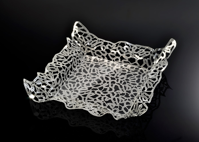 Wildlace M Square Tray  by Metal Lace Art